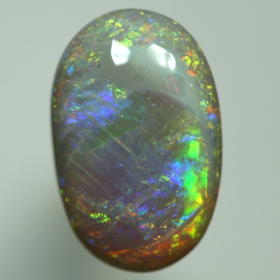 SOLID SEMI BLACK OPAL Orange, green and turquoise